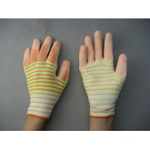 13G Mixed Color Polyester Liner White PU Work Glove